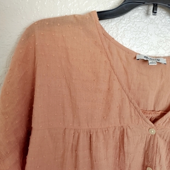 Madewell Rhyme Button-Front Top in Clipdot AK016 sz M - Picture 3 of 8
